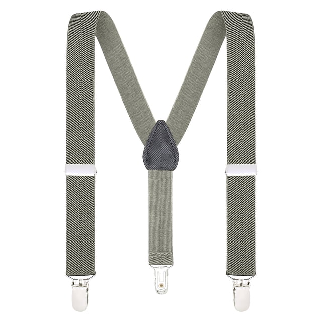 Buyless Fashion Adjustable Suspenders for Kids Toddlers Baby Elastic Solid Color 1 Inch - Y Back Design