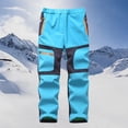 thumbnail image 3 of Kids Ski Pants - Patchwork Design with Pockets - Thicken Warm Trousers for Winter Outdoor Activities, 3 of 3