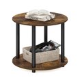 thumbnail image 4 of Furinno Turn-N-Tube Simple Design 2-Tier Round Wooden Coffee Table, Amber Pine, 4 of 6