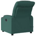 thumbnail image 2 of vidaXL Massage Recliner Chair Dark Green Fabric, 2 of 5