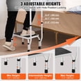 thumbnail image 2 of KFFKFF One-Step Stool, Supports up to 330lbs, Steel Ladder with 3-Stage Height Adjustment and Handle, Portable Adult Stool, Firm Non-Slip Steps for Office, RVs, and Pet Use, 2 of 9