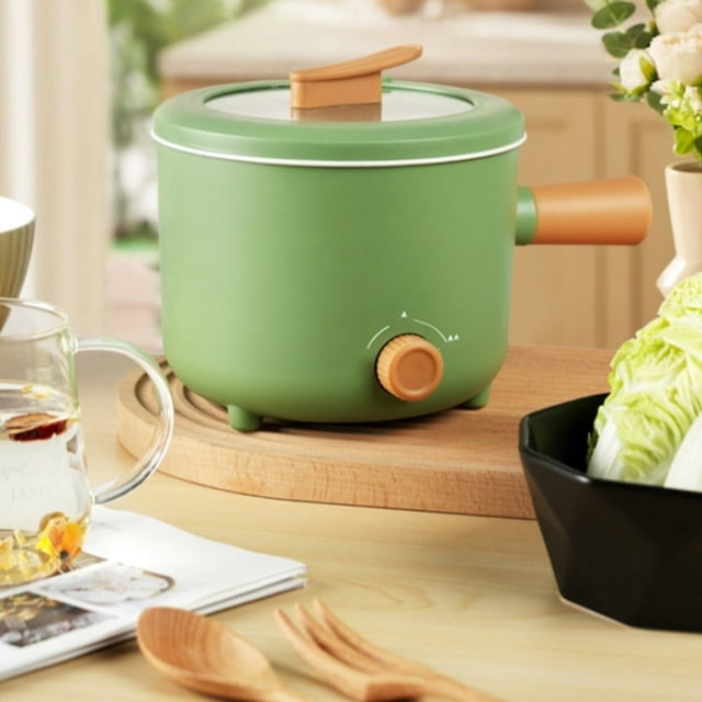 CUITING Electric Cooking Pot Multifunctional Non Stick Electric Cooking Pot 2 Gear Mini Hot Pot Cooker with Handle Electric Hot Pot Suitable for Dorm Small Families Apartments Hotel Cooki