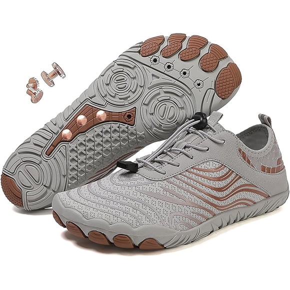 Ediodpoh Lightweight Water Shoes for Barefoot Socks for Hiking Running Yoga Fitness Outdoor Sports Unisex Mens Sneakers for Beach and Stream Grey 44