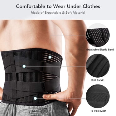 Back Support Belt for Back Pain Relief with Lumbar Pad, Breathable Lower Back Brace