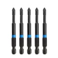 thumbnail image 4 of BTOER 5pcs Screwdriver For PZ1 For PZ2 PZ3 Screwdriver Bits 75mm For Pozidriv Set 1/4 Inch Hex Shank Magnetic, 4 of 9