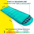 thumbnail image 4 of Bessport Sleeping Bag Winter Flannel Lined 18? - 32? Extreme 3-4 Season Warm & Cool Weather Adult Sleeping Bags Large Lightweight, Waterproof for Camping, Backpacking, Hiking, 4 of 4