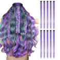 thumbnail image 2 of 10X Extensions de Perruque Bradem Liquidation, Extensions de Cheveux Colorées, Multi-Couleurs Mèches de Fête à Clipser en Cheveux Synthétiques, Extensions de Cheveux & Accessoires D, Attrape les Cheveux, 2 of 2