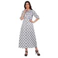thumbnail image 2 of Moomaya Robe Kurti Longue à Manches Courtes Imprimée, Tunique Ligne A, Haut Indien pour Femmes, 2 of 5