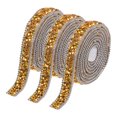 thumbnail image 1 of Unique Bargains 3 Pcs Rubans en Résine avec Strass 3 Yards Autocollants Or Diamant Bandes de Strass, 1 of 7