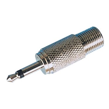 F Female to 3.5mm Mono Male Adaptor (2 pack/order)