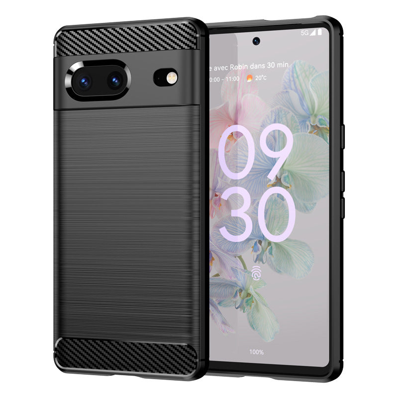 PANDACO Étui en Métal Brossé Noir pour Google Pixel 7
