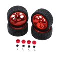 thumbnail image 4 of lionlar Jantes de Roue RC Kit de Pneus en Caoutchouc Remplacement Écrou de Roue M3 pour 144001 1:12 1:18 Rouge, 4 of 9