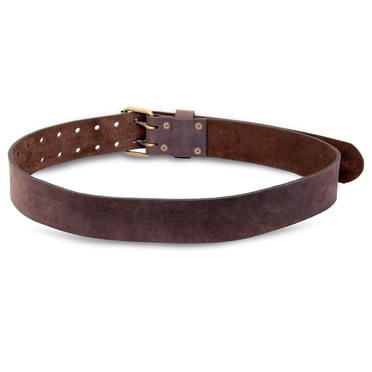 MECHTOOLS 2" CEINTURE À OUTILS EN CUIR TANNÉ À L'HUILE AVEC DOUBLE BOUCLE (MARRON FONCÉ) POUR 29" - 45"