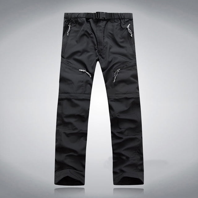 cllios Pantalon de Randonnée pour Homme Été Séchage Rapide Extérieur Mince Détachable Imperméable Pantalon Pantalon