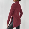 thumbnail image 3 of AherBiu Womens Sweater Tops Long Sleeve Turtleneck Ribble Knit Slim Pullover Tunic Sweaters Shirt Blouse, 3 of 5