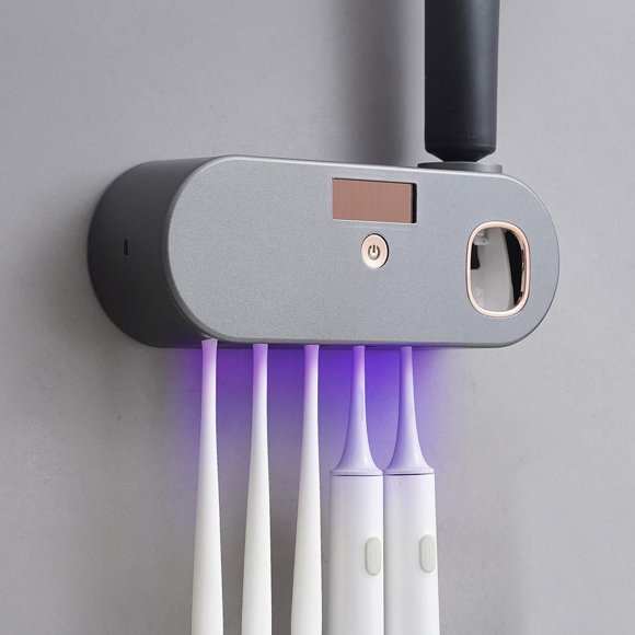 TIMIFIS Commodity Shelf Toothbrush Holders for Bathrooms Rechargeable Toothbrush with Light Cleaning Function Holders Smart Home Bathroom Accessories Wall Mounted Toothbrush Holders