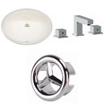 thumbnail image 1 of American Imaginations 19.5-in. W CUPC Oval Bathroom Undermount Sink Set In Biscuit - Chrome Hardware AI-26861, 1 of 8
