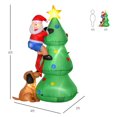 thumbnail image 4 of HOMCOM 6ft Inflatable Christmas Tree, LED Lighted with Santa Claus Dog for Home Indoor Outdoor Garden Lawn Decoration Party Prop, 4 of 9