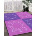 thumbnail image 3 of Ahgly Company Tapis d'Intérieur Lavable à la Machine, Carré, Transitionnel, Violet, Tapis de Zone, 8 Pieds Carré, 3 of 7