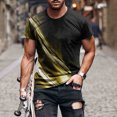 thumbnail image 1 of Mefallenssiah Hommes Hauts, Décolleté Hommes Décontracté Col Rond Impression Pull Sport Manches Courtes T Chemise Blouse, 1 of 1