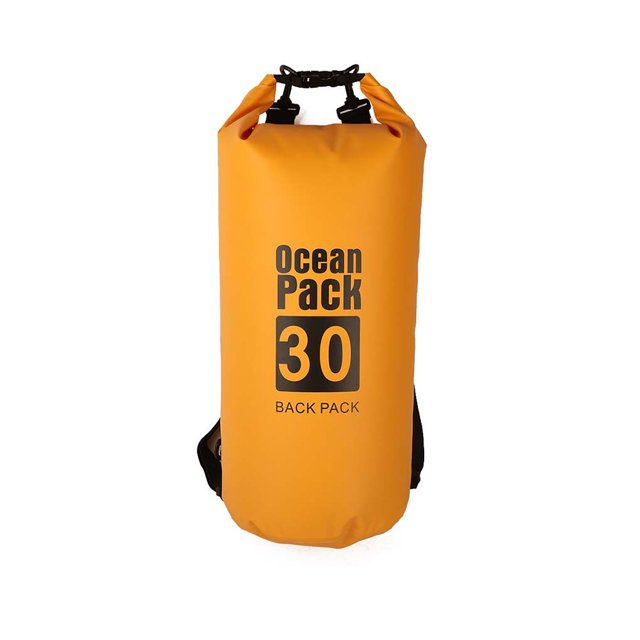 Sacs Imperméables Sac à Dos Extérieur Multifonctionnel Équipement Grande Capacité Pliable Kayak Rafting Sac Piscine Plage Sports Orange Jaune 10 L Épaule Simple