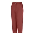 thumbnail image 3 of XZNGL Soft Pajama Pants for Women Casual Solid Color Loose Button Comfortable Straight Pants, 3 of 9