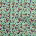 thumbnail image 1 of oneOone Tissu en Jersey de Viscose Vert Mer, Matériau pour Robe Asiatique Suzani, Tissu Imprimé au Mètre 60 Pouces de Large, 1 of 5