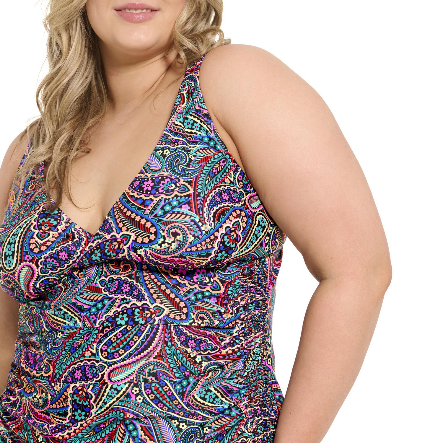 Krista Plus Tankini D-Cup Women's V-Neck Swim Top