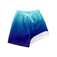 thumbnail image 2 of MIASHUI Pantalons Garçons Mode Décontractée Maillots de Bain Doublure de Compression Shorts Extensibles pour Jeu Actif et Natation, 2 of 3