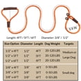 thumbnail image 2 of Handmade Strong Heavy Duty Rope No Pull Training Lead Leashes with Durable Leather Handles,Reflective Dog Training Lead for Large Medium and Small Dogs, 2 of 8