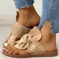 thumbnail image 2 of CEHVOM Sandales Pantoufles Confortables pour Femmes à Bout Ouvert avec Nœud, Chaussures à Talons Bas, 2 of 6