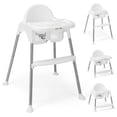 thumbnail image 1 of Babyjoy 4-in-1 Convertible Baby High Chair Feeding with Removable Double Tray& Footrest, 1 of 10