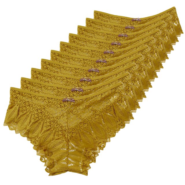 B91xZ Culottes en Coton Assorties pour Femmes, Jaune XXXXXL