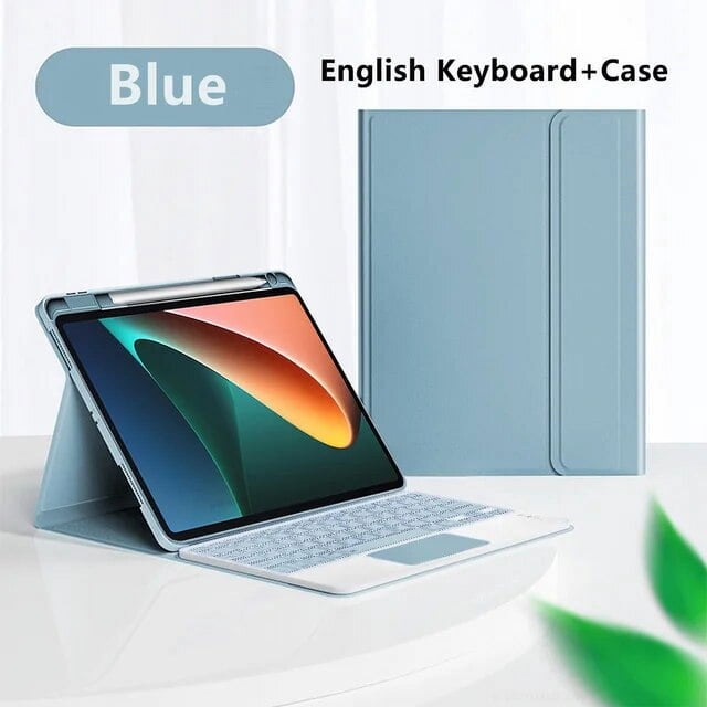 Keyboard Case for Xiaomi Mi Pad 5 6 Pro Keyboard Case Tablet Cover for MiPad 5 6 Redmi Pad Wireless Bluetooth Keyboard Case English Blue Mi Pad 6 11inch