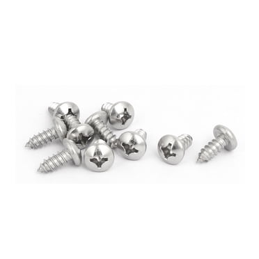Unique Bargains Vis Autotaraudeuses pour Tête de Poêle à Croustilles en Acier Inoxydable 316 M5.5x13mm 10 Pcs