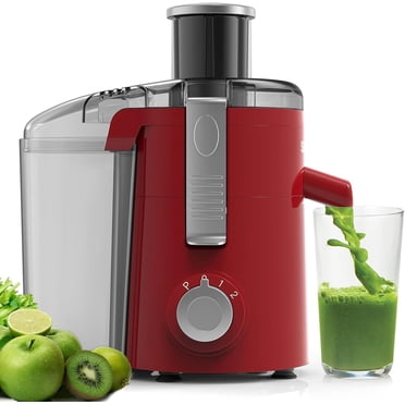 SIFENE Extracteur Centrifuge, Machine à Jus 350 W pour Fruits et Légumes avec 3 Réglages de Vitesse, Facile à Nettoyer, Rouge