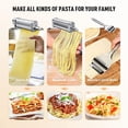 thumbnail image 3 of Pasta Maker 304 Stainless Steel Kitchen Pasta Attachment Maker Replacement for Stainless Steel Roller Attachment Replacement for KitchenAid Stand Mixer, 3 of 7