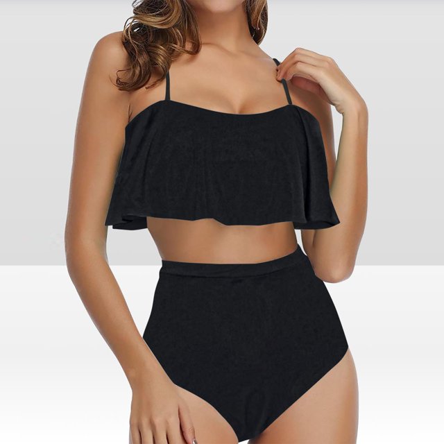 LSLJS Women's Ruffled Bikini Swimsuit Set, Women's Bikini Swimsuits