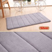Bath Mat Ultra Soft Water Absorbent Floor Mat Anti-Slip Bathroom Rug Washable Bath Tub Shower Mat Decorative Memory Sponge Floor Mat 60 x 30cm for Kitchen Bathroom