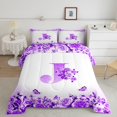 thumbnail image 2 of Erosebridal Ensembles de Literie Initiale Florale Double avec Couette, Insert de Couette Fleur Papillon, Déco de Chambre Ado, Réversible, 3 Pcs, 2 of 8
