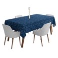 thumbnail image 1 of Vargottam Indoor/OutdoorTablecloth58x58 Inch SquareTablecloth with Umbrella Hole and Zip- Waterproof PatioTableCloths- TableCovers for Backyard RectangularTable- Navy Blue, 1 of 5