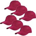 thumbnail image 1 of ORUYROP Plain Blank Baseball Caps Adjustable Back Strap Wholesale Lot 6 Pack, 1 of 5