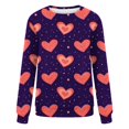 thumbnail image 5 of Meichang Chandail en Molleton Surdimensionné pour Femmes Chandail en Molleton de la Saint-Valentin Graphique Amour Manches Longues Pull Décontracté Coupe Ample Col Rond Chandails en Molleton de Vacances, 5 of 5