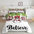 thumbnail image 2 of Xmas Bedding Set,Cartoon Snowman Comforter Sets King Size,Christmas Gift Down Comforter,Rustic Christmas Tree Bed Set, 2 of 7