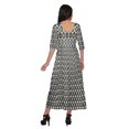 thumbnail image 4 of Moomaya Haut Indien Imprimé Robe Kurti Longue Tunique à Manches 3/4 Robes pour Femmes, 4 of 5