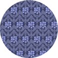 thumbnail image 1 of Ahgly Company Machine Washable Indoor Round Transitional Blue Area Rugs, 6' Round, 1 of 7