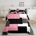 thumbnail image 2 of Erosebridal Pink Geometric Comforter Sets, Chic Rectangle Comforters & Duvets, Modern Fashion Reversible Bedding Comforter Set, Super Cozy Room Decorative, 2-Piece, 2 of 8