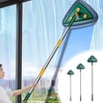 thumbnail image 1 of MTBLYS Triangle Mop Household Sweeping Tool Stainless Steel Handle 3-In-1 for Ceiling Wall Glass Cleaning Rotating Microfiber Head, 1 of 7
