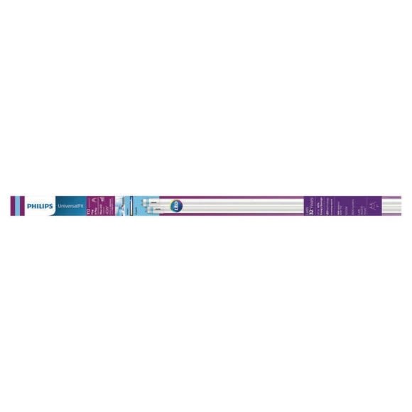 Philips UniversalFit LED T12, équivalent à 40 W, ampoule à économie d'énergie, lumière du jour (5 000 K), paquet de 2