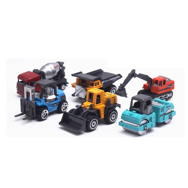 Voiture RC d'Ingénierie, Haute Simulation Alliage + Excavatrice en Plastique RC Voitures 1/64 pour Collection Style Classique, Style Moderne